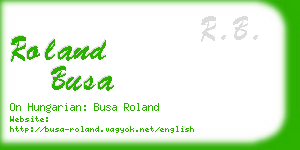 roland busa business card